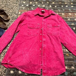 Vintage Pink Carhartt trucker jacket. Worsted union made pink carhartt.
